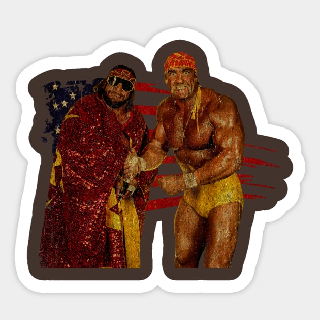 RANDY SAVAGE with megan Sticker by Superstarmarket